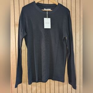 Everlane Organic Cotton Waffle Thermal Black Men's Shirt M NWT
